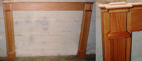 Red oak mantel