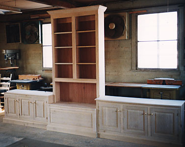 Yellow birch wall unit